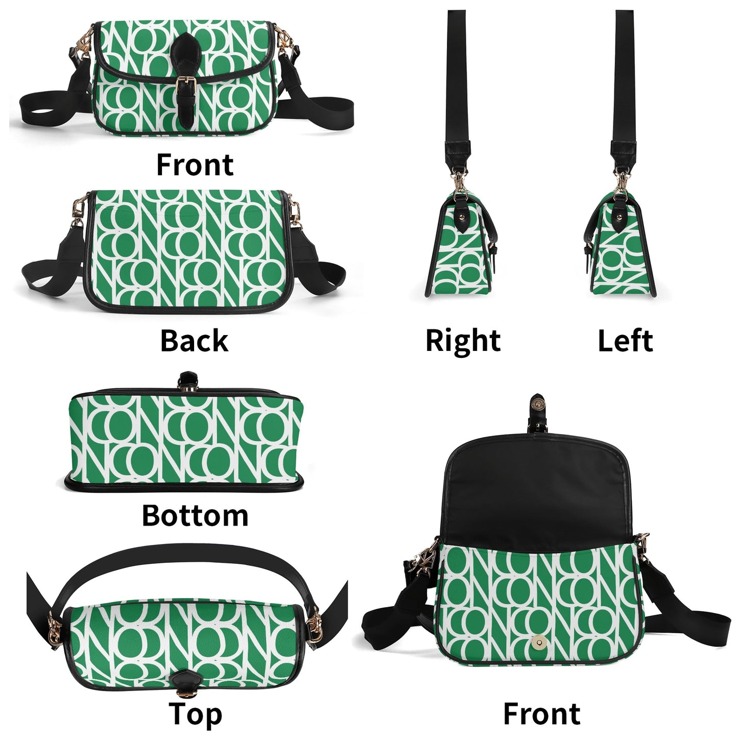 Icon in Green Crossbody Bag Square bag