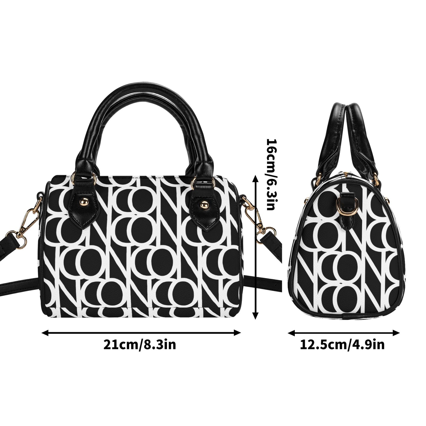 ICON Black Boston Shoulder Bag
