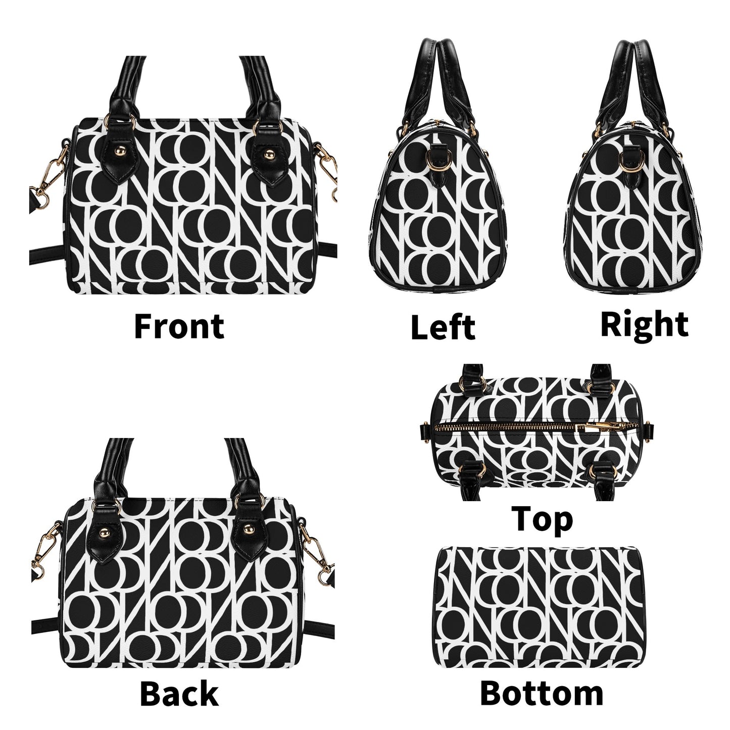 ICON Black Boston Shoulder Bag