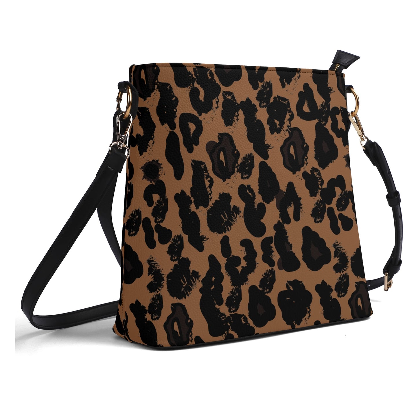 Cheetah Womens PU Bucket Bag Shoulder Bag