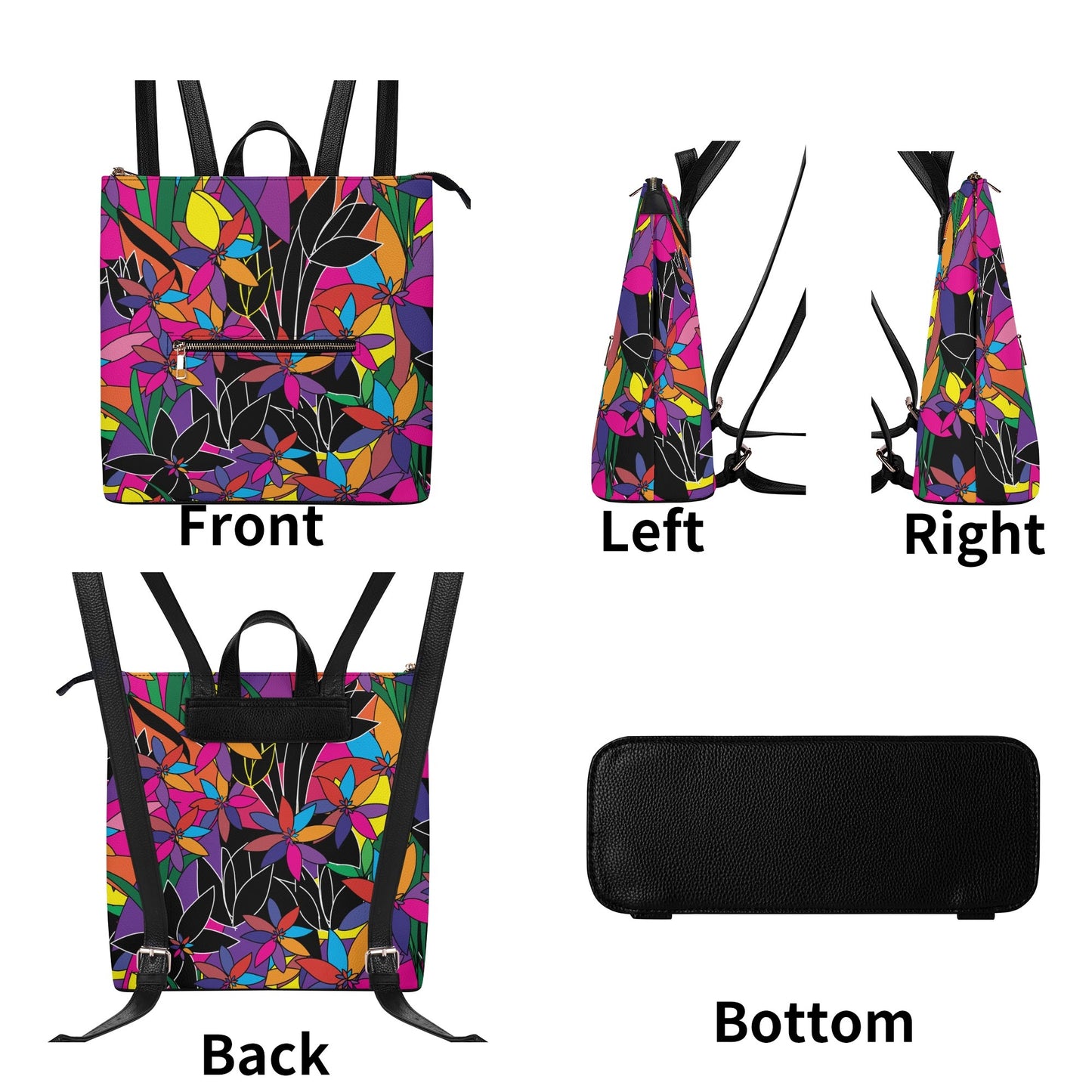 La Fleur Backpack with Top Handle