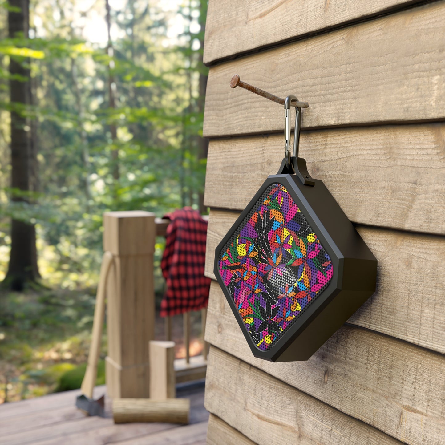 AMMA JO La Fleur Colorful Floral Outdoor Bluetooth Speaker | Waterproof & Durable for Adventurers