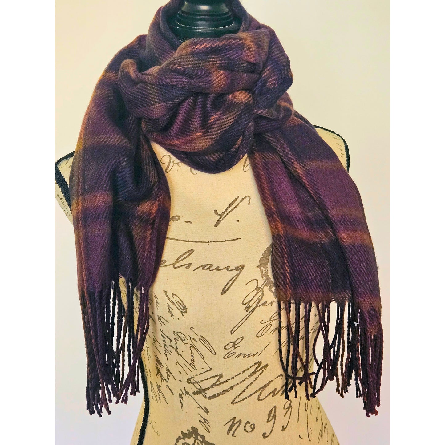 Tartan Plaid Scarf Purple Hues