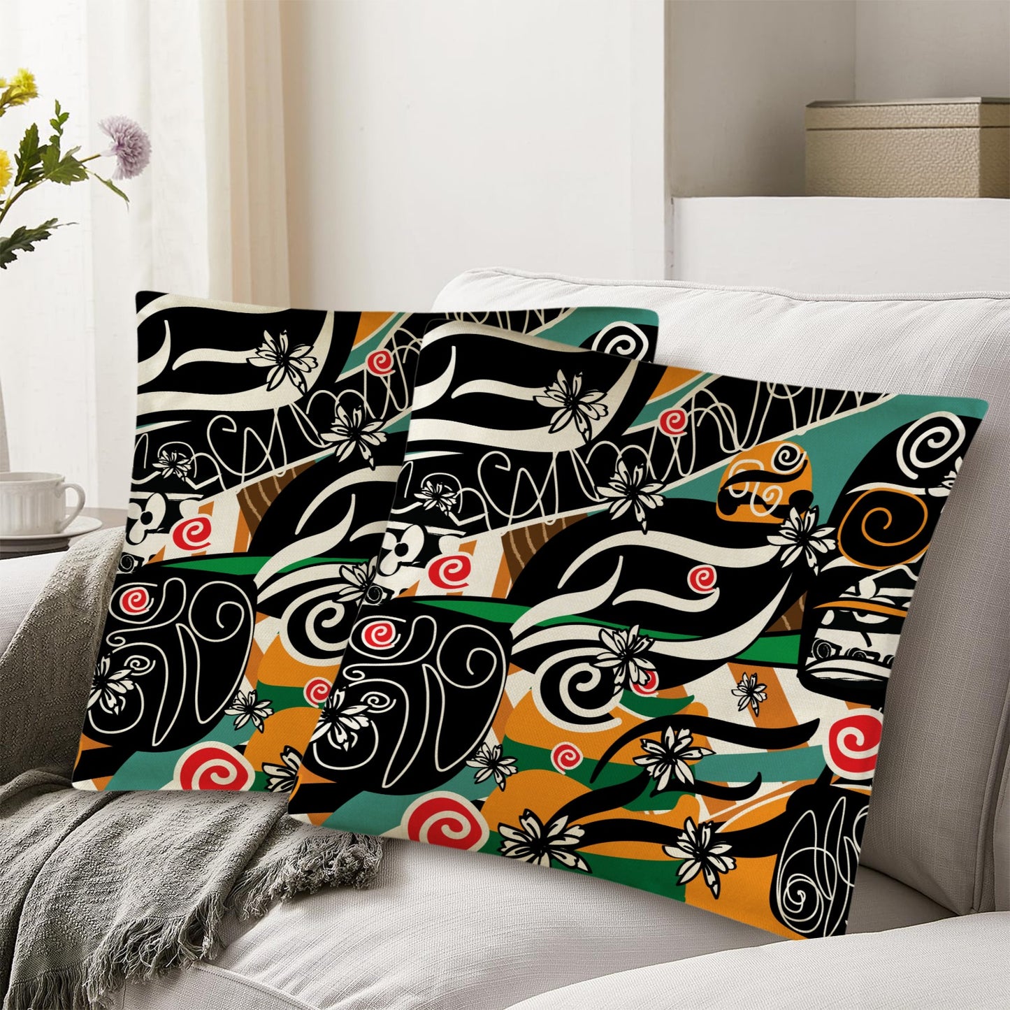 Custom Order - AMMA JO Zambia Print Pillow + Insert