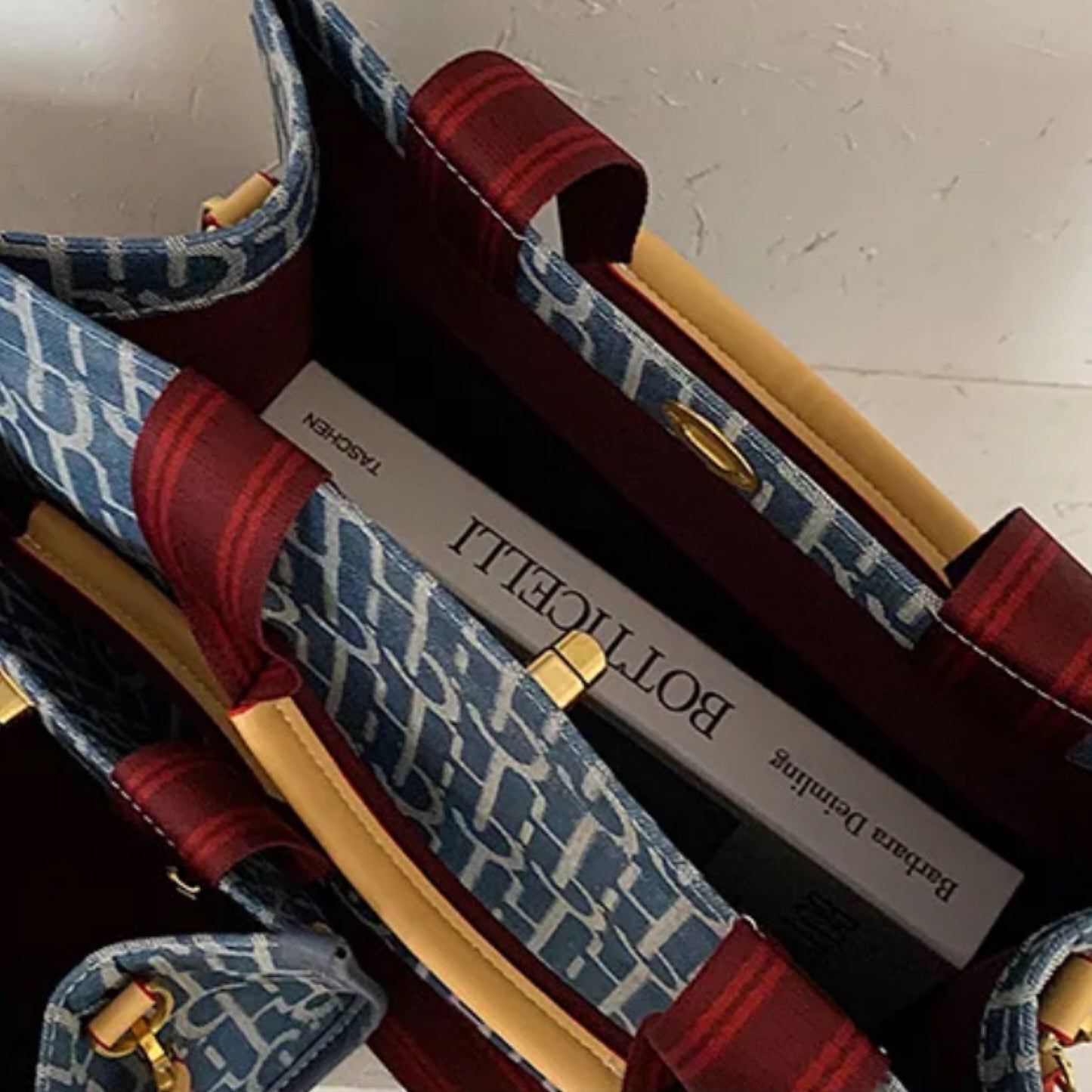 Blue Canvas Carryall Tote