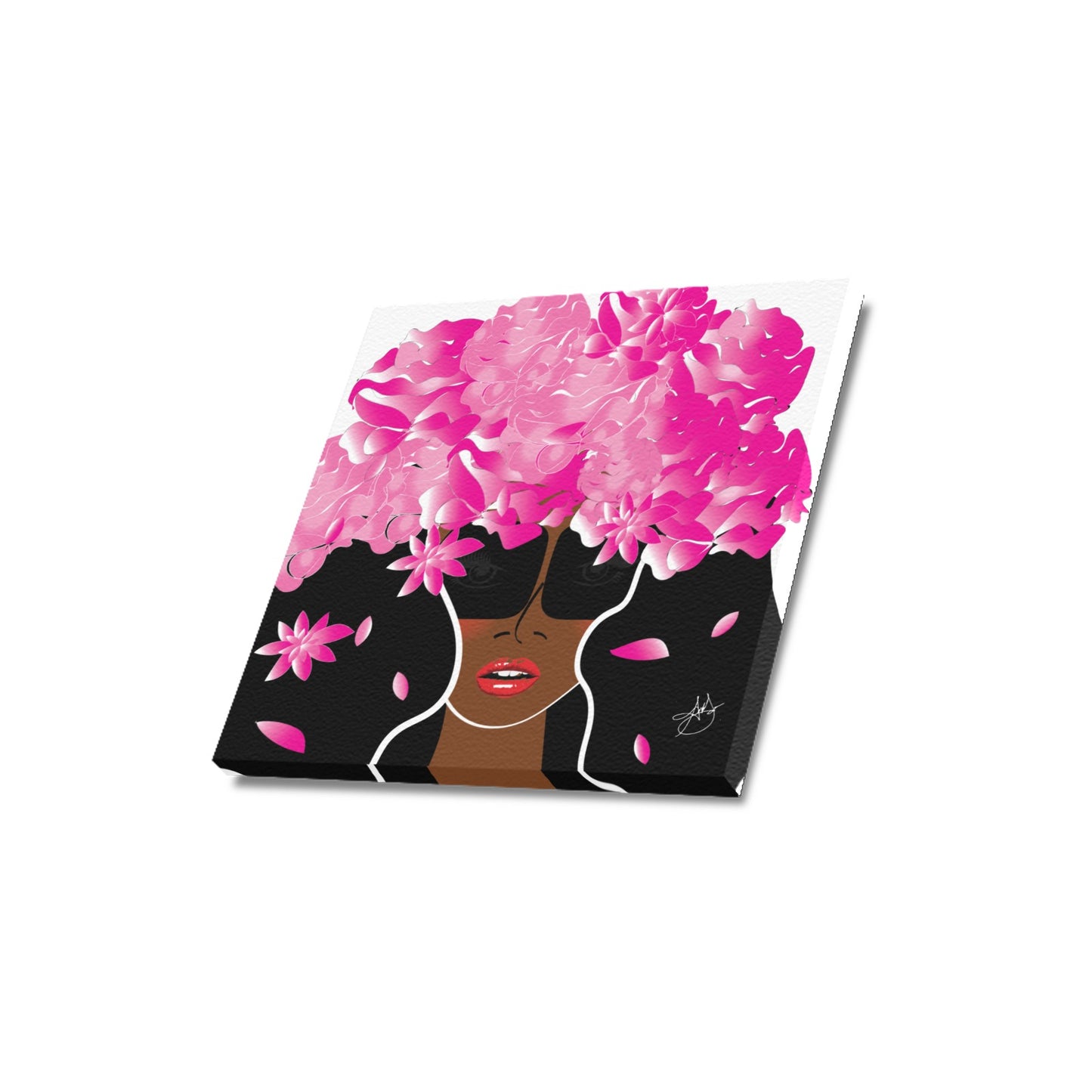 Custom Order - Cocoa Peony Office Print Canvas Print 16"x16"
