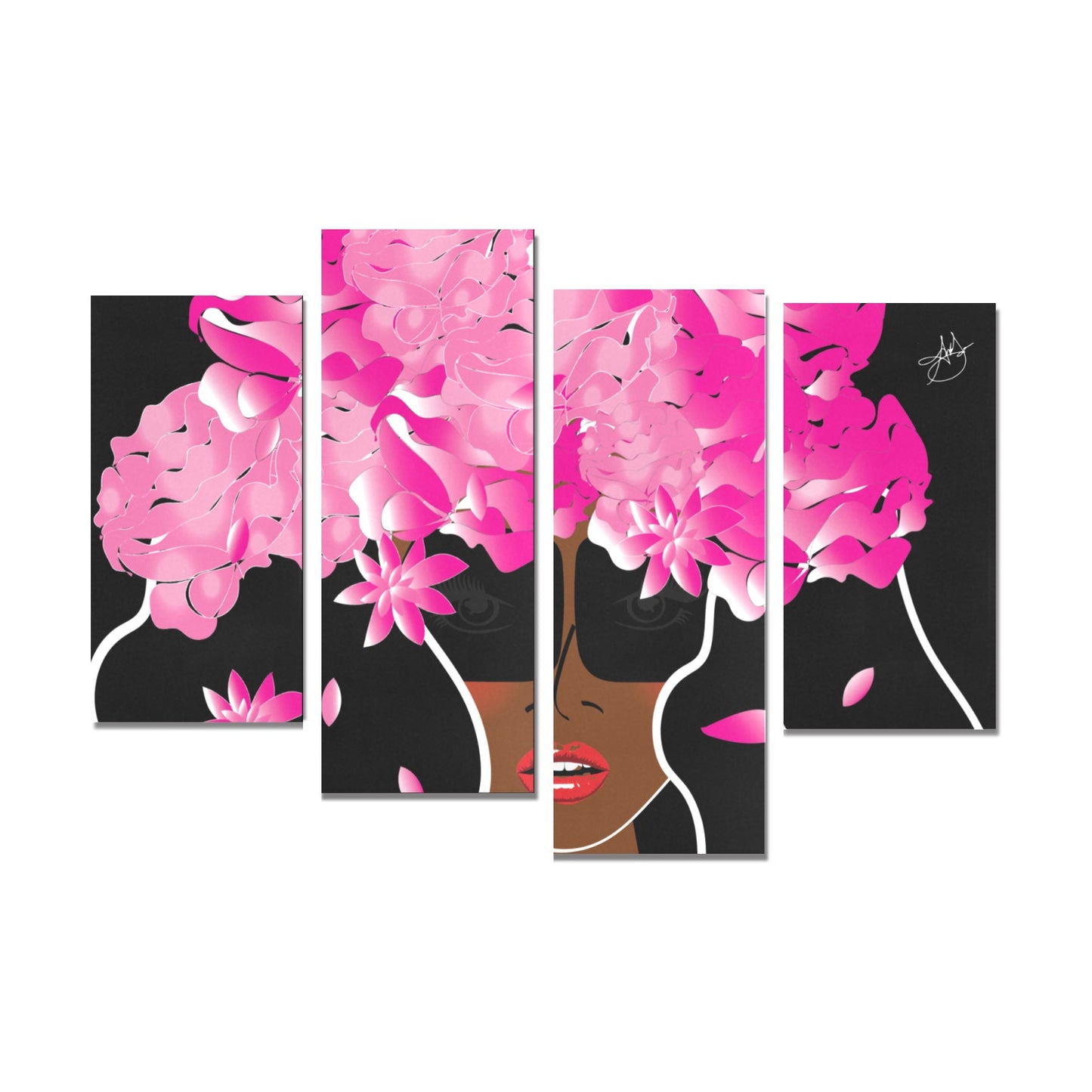 AMMA JO COCOA PEONY WALL ART Canvas Wall (4 pieces)