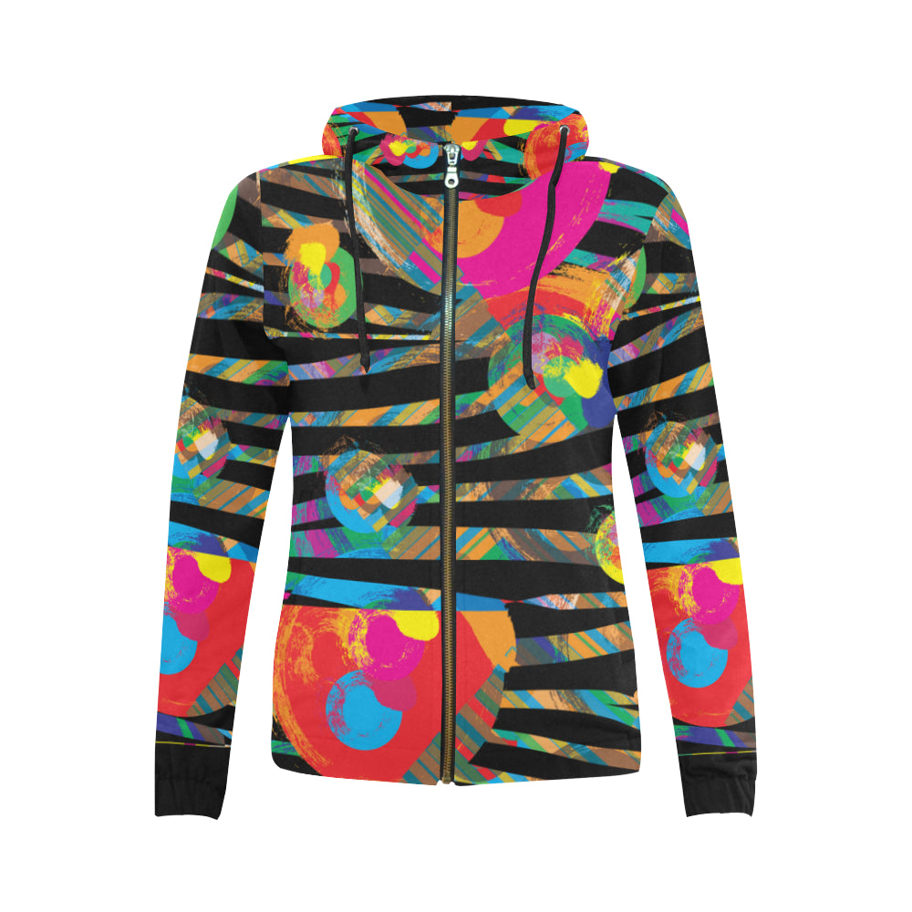 AMMA JO Sport Wild Flower Zip Up Hoodie
