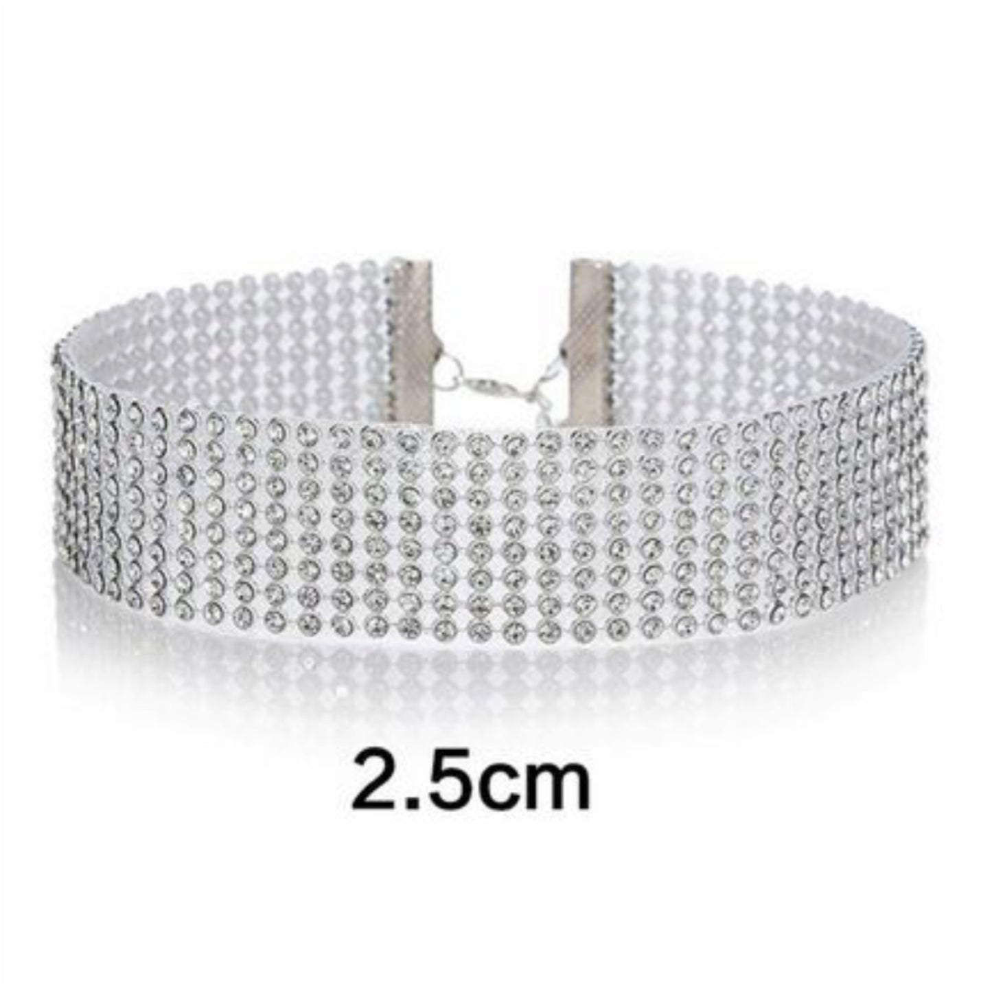 Faux Crystal Bling Rhinestone Choker