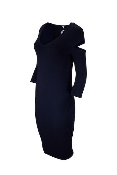 V Neck Black Cutout SIGNATURE Dress