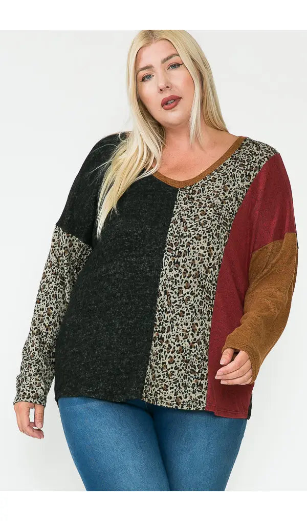 Leopard Floral Fall Shirt