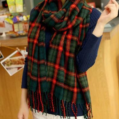 Tartan Plaid Scarf Red Green