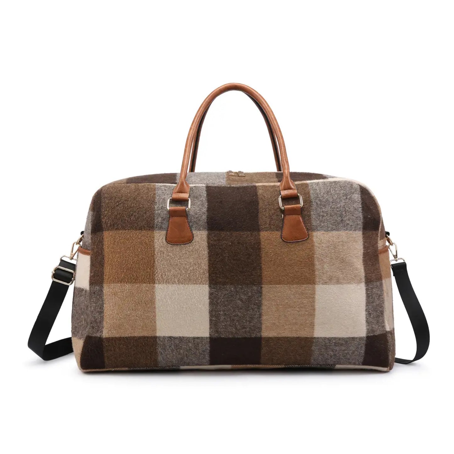 Brown Plaid Duffle