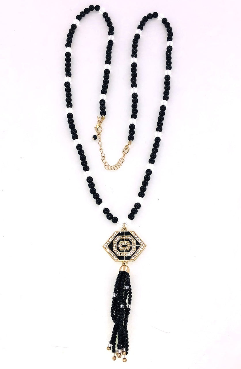 Deco Sparkle Beaded Necklace