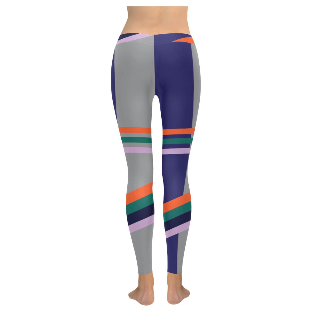 AMMA JO Sport GREY STRIPE LEGGINGS
