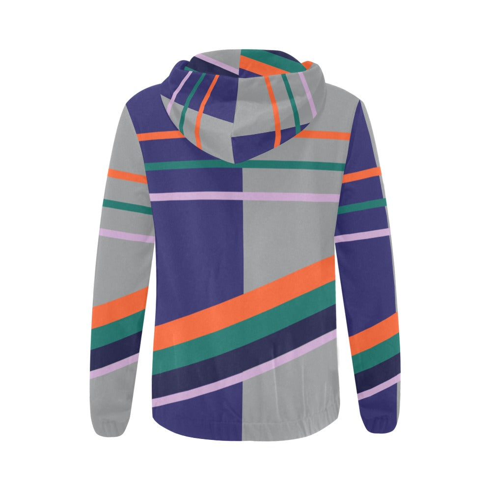 AMMA JO Sport GREY STRIPE HOODIE