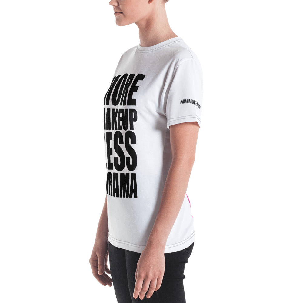 More Makeup. Less Drama @ammajobeauty T-shirt + Free Lip Gloss
