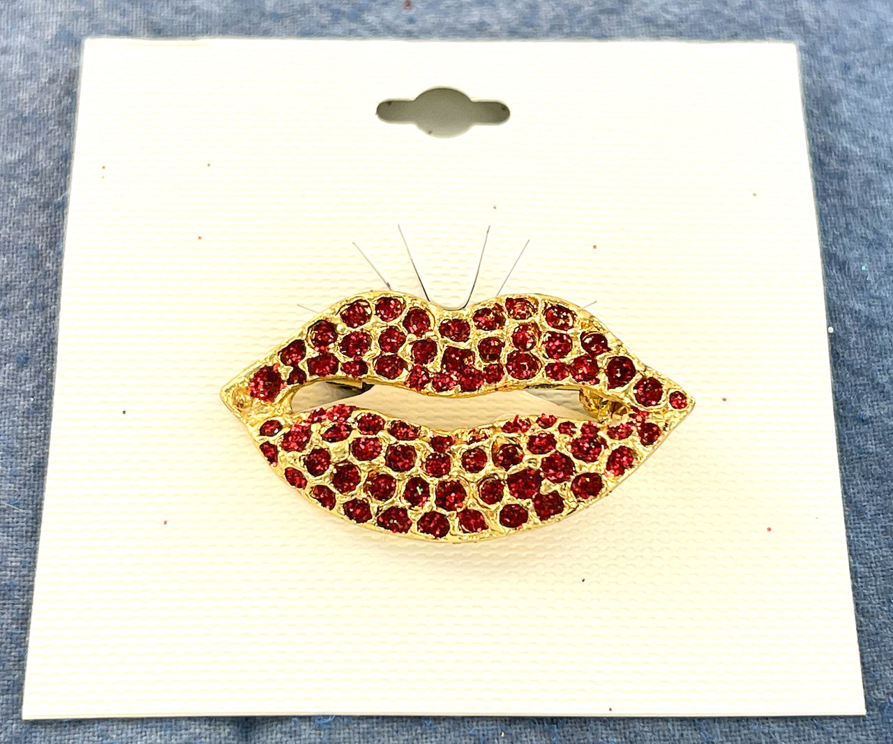 Sparkle Lips Brooch Pin