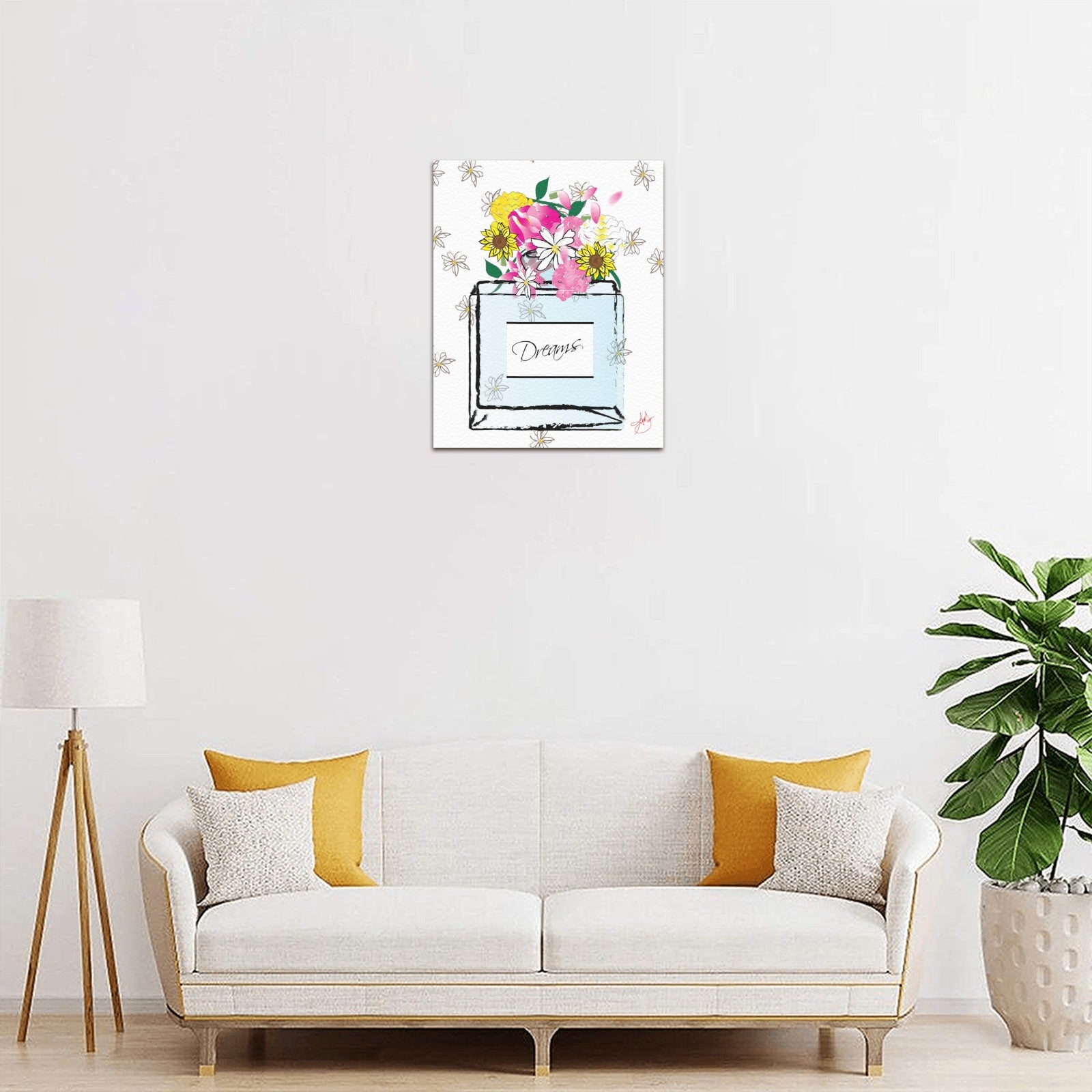 (Custom Order) AMMA JO Fashion & Dreams Bottle Frame Canvas Print 8"x10"