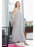Striped Pocketed Maxi Dress