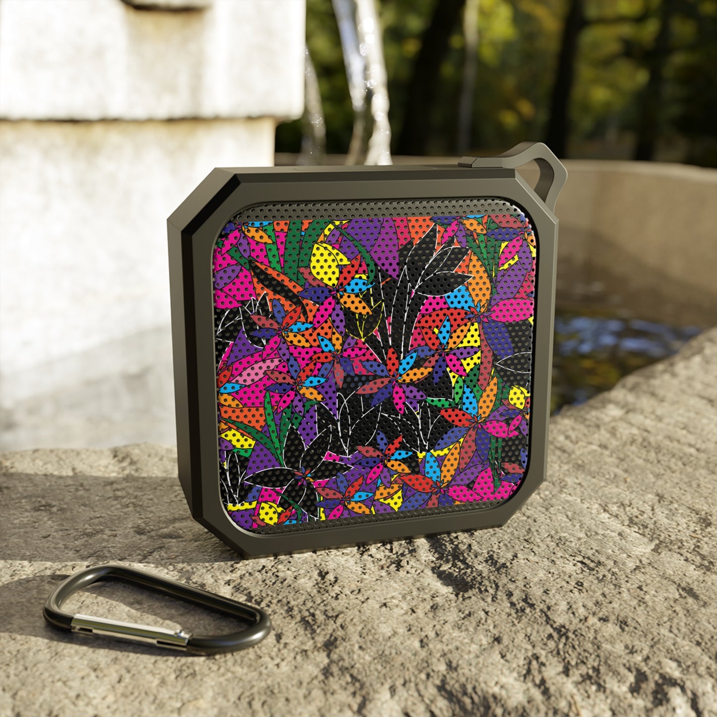 AMMA JO La Fleur Colorful Floral Outdoor Bluetooth Speaker | Waterproof & Durable for Adventurers