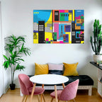 (Custom Order) City Art Deco Canvas Frame Canvas Print 36"x24"