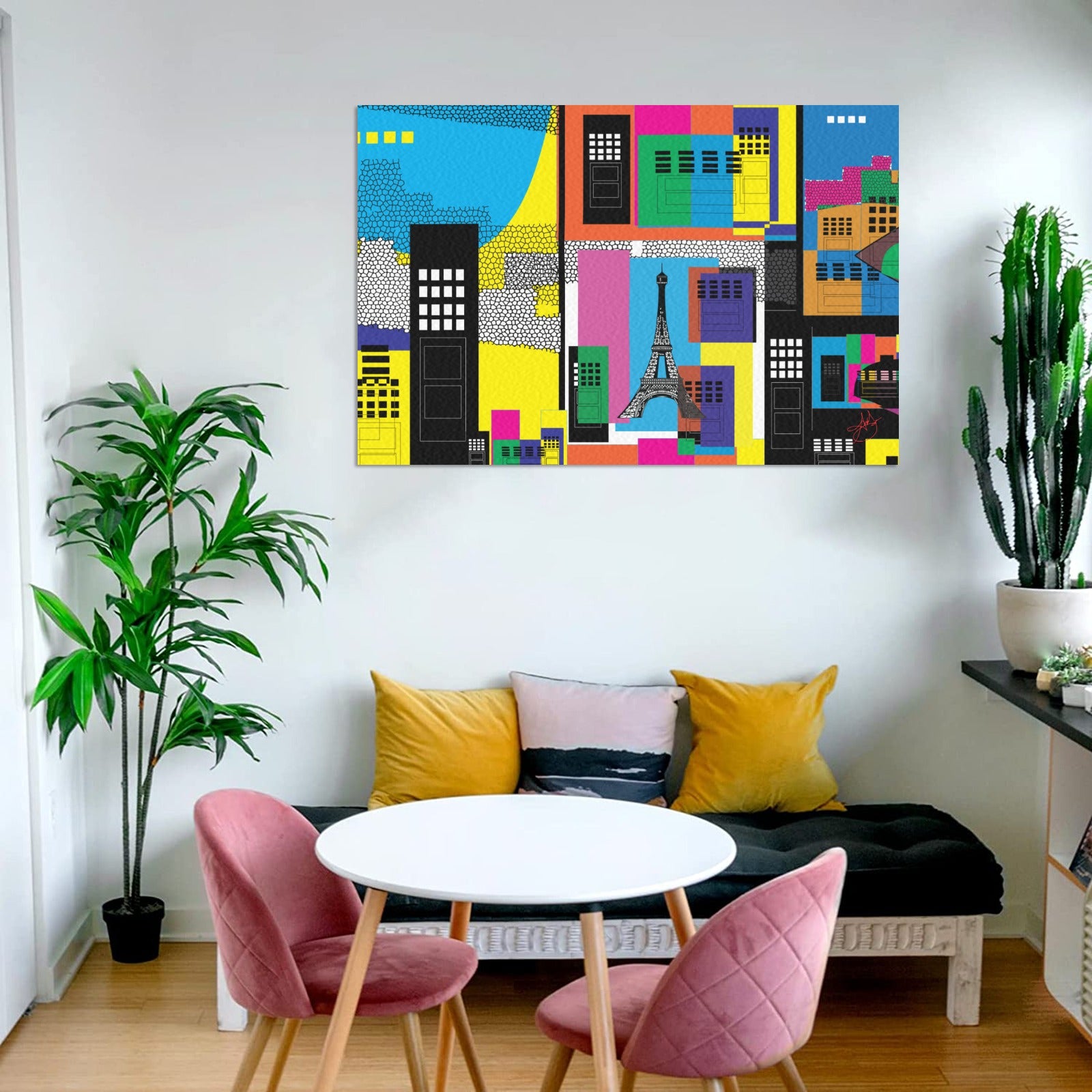 (Custom Order) City Art Deco Canvas Frame Canvas Print 36"x24"