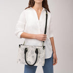 (Custom Order) Artwork Shoulder Bag - Floral Stencil