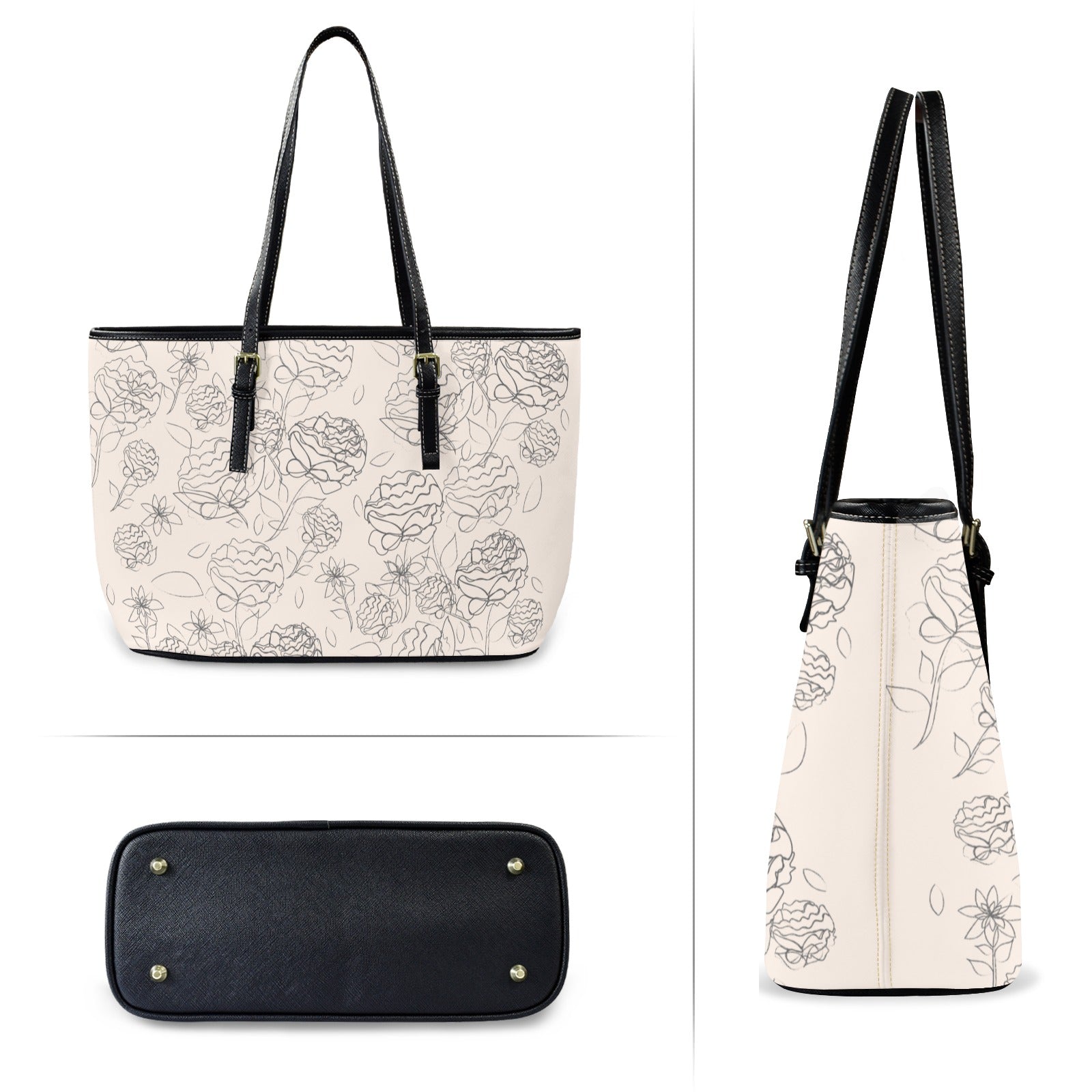 AMMA JO Artwork Series Winter White Stencil Tote