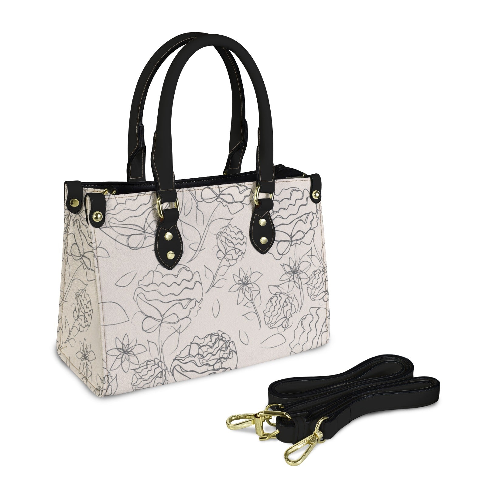 Artwork Shoulder Bag - Winter White Stencil