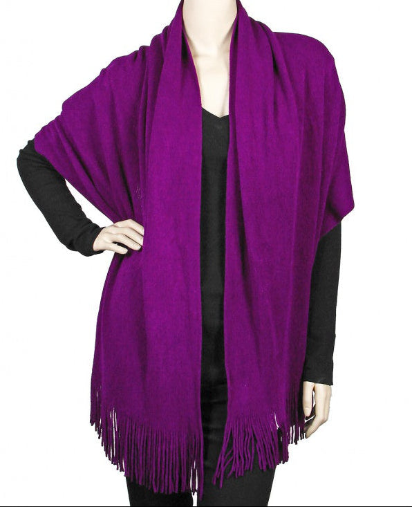 Purple Solid Spring Knit Scarf