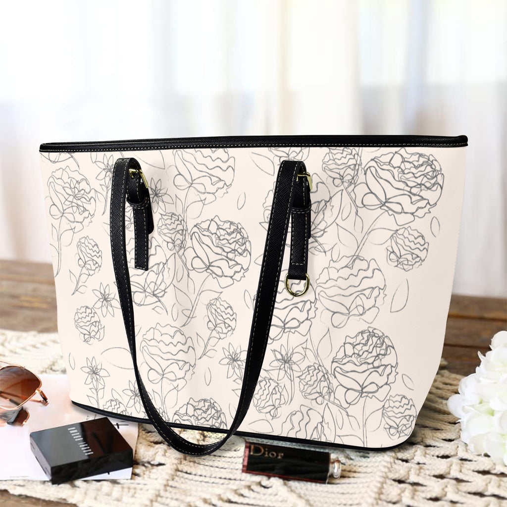 AMMA JO Artwork Series Winter White Stencil Tote