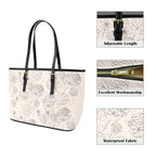 (Custom Order) AMMA JO Artwork Series Winter White Stencil Tote