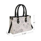 (Custom Order) Artwork Shoulder Bag - Floral Stencil