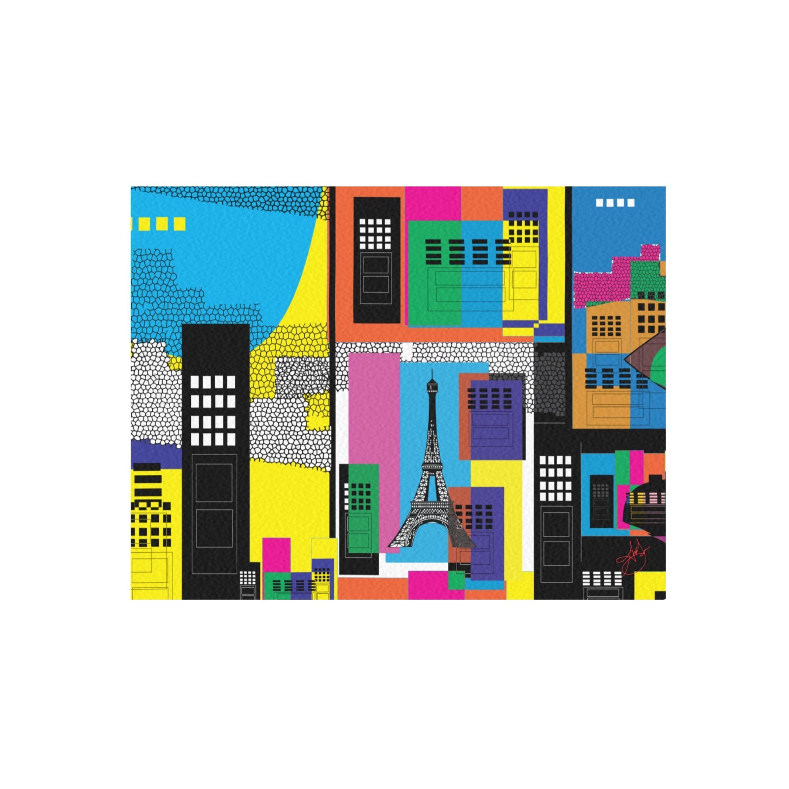 (Custom Order) City Art Deco Canvas Frame Canvas Print 36"x24"