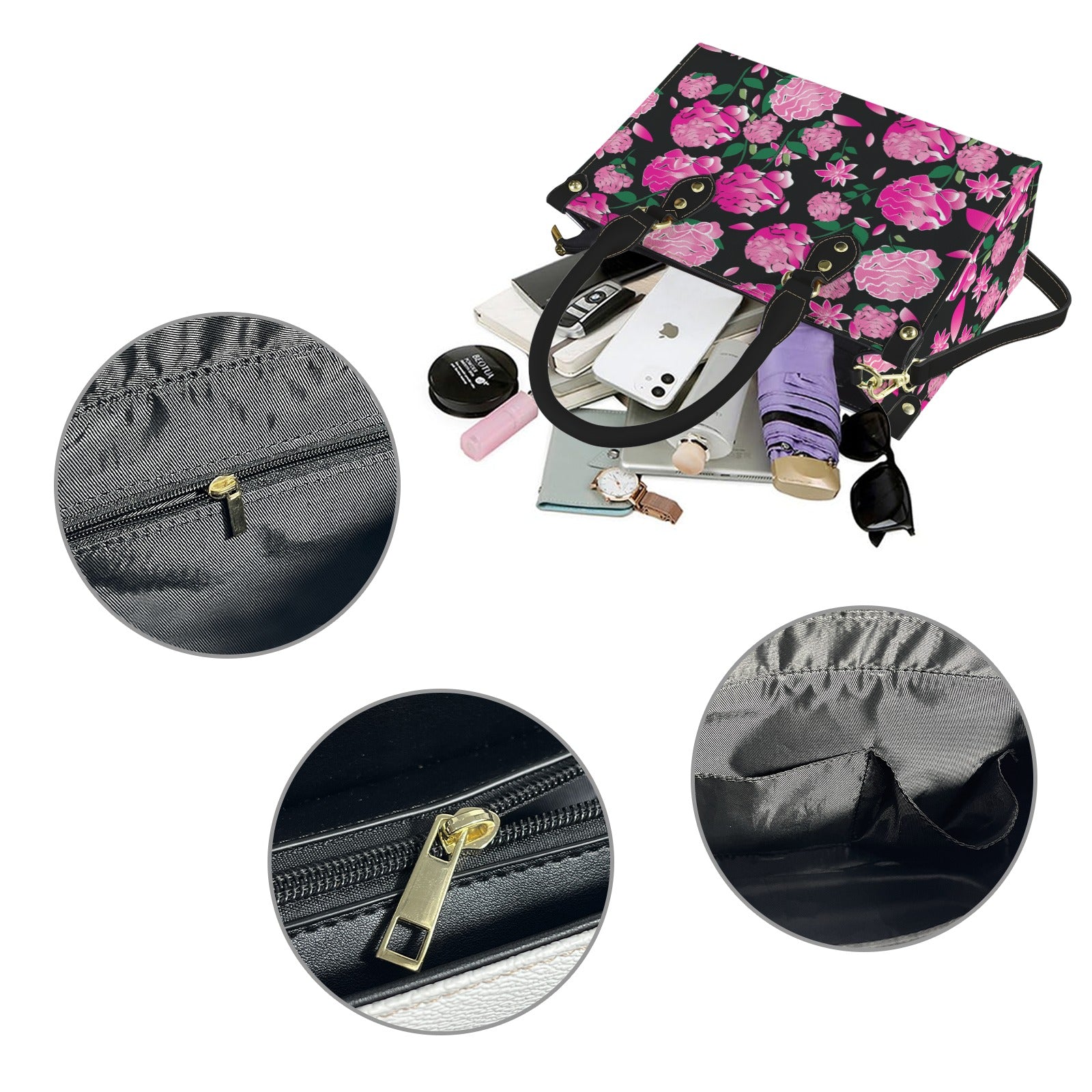 Artwork Shoulder Bag - Peony