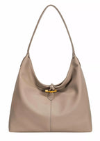 Taupe Madison Satchel Shoulder Bag