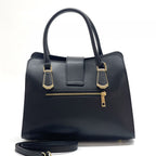 AMMA JO Carlina Italian Leather Shoulder Bag (Black)