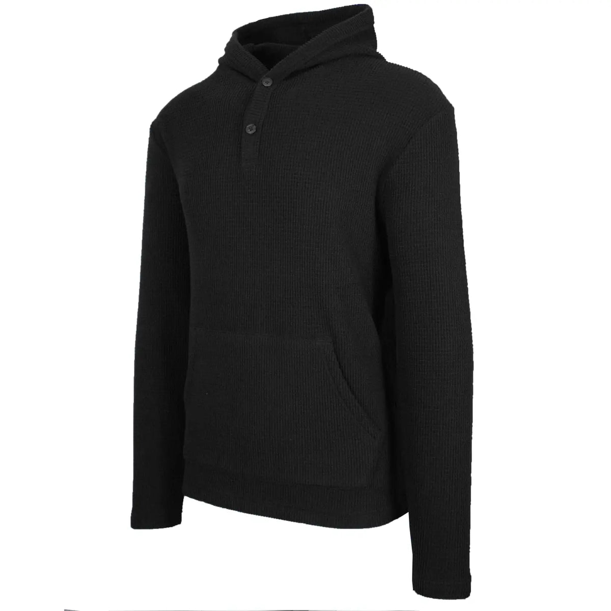 Men's Waffle Knit Hoodie (Black)