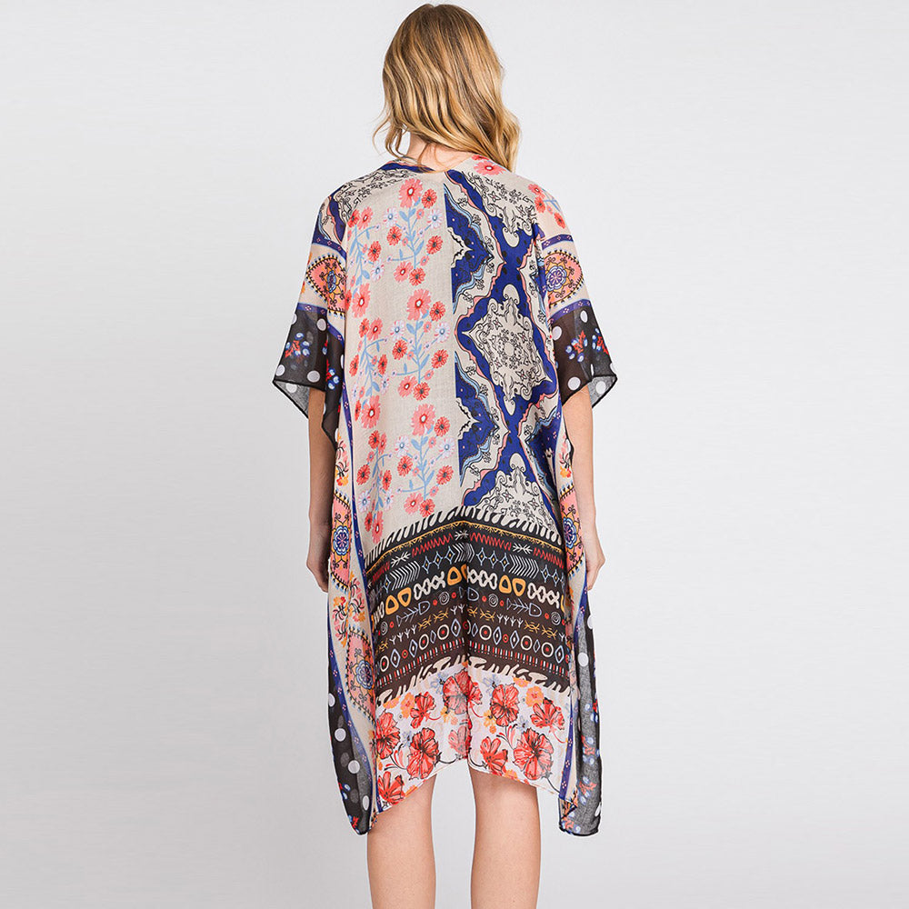 Spring Kimono - Black and Multicolor