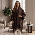 Faux Fur Glamour Wrap (Chocolate Brown) - September Arrival