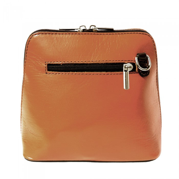 AMMA JO Laura Crossbody Bag (Made in Italy) - Camel and Brown