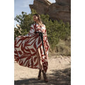 Belted Open Maxi Dress (Tan and Brown Hues)
