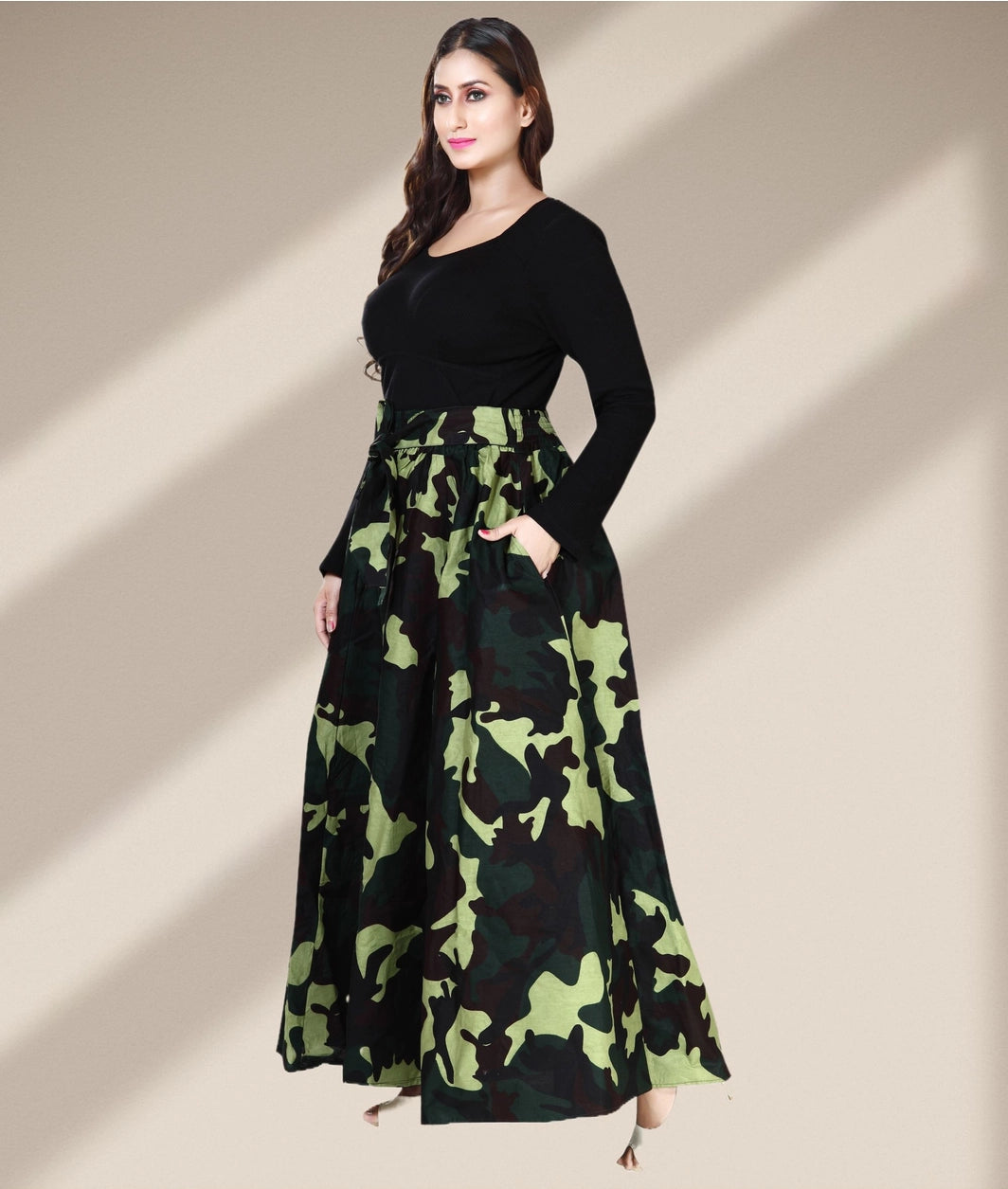 100 % Cotton Camo Maxi Skirt (Fits Size 6 - 16) (Copy)