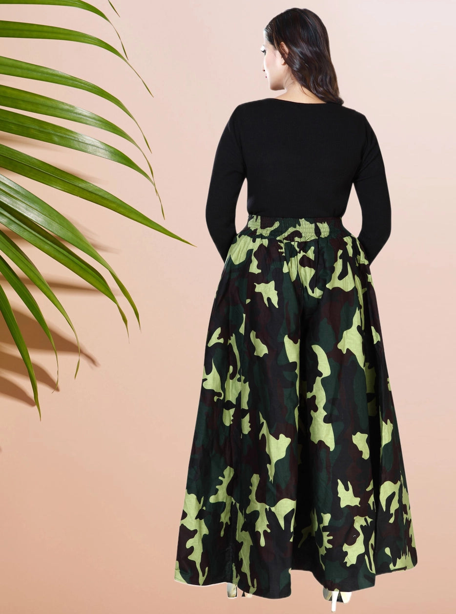 100 % Cotton Camo Maxi Skirt (Fits Size 6 - 16) (Copy)