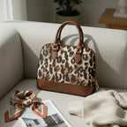 Fall Cheetah Brandy Satchel