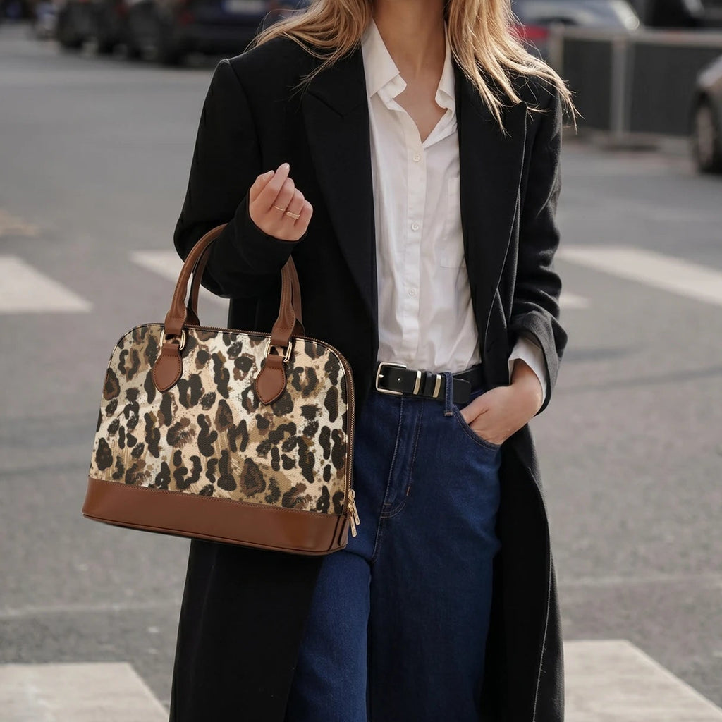 Fall Cheetah Brandy Satchel
