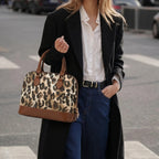Fall Cheetah Brandy Satchel