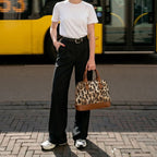 Fall Cheetah Brandy Satchel