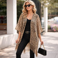 Spring Kimono - Shimmering Cheetah Fringe